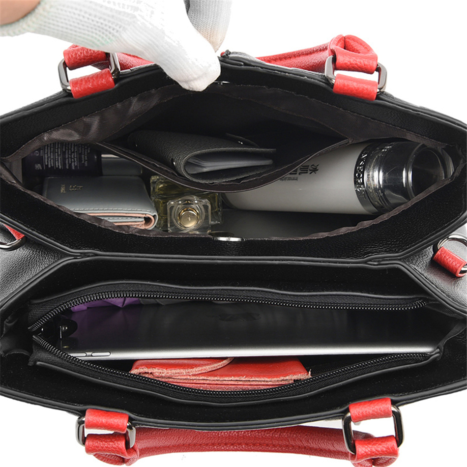 Leather Letter Shoulder Bags for Women - Image 5