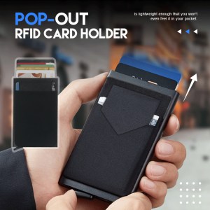 DIENQI Rfid Smart Wallet Card Holder Metal Thin Slim