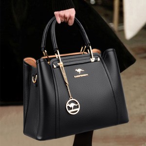 Soft Leather Handbags Luxury  3 Layers  bag
