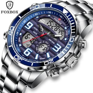 Foxbox Digital Mens Watches 2022 LIGE Brand
