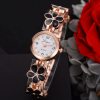 Daisies Flower Gold Rhinestone Watch