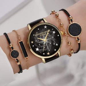 5PCS Lvpai Brand  Fashion New Bracelet Watch Set